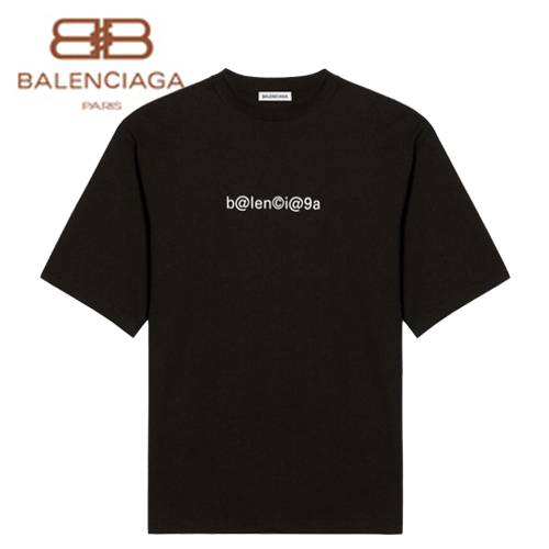 BALENCIAGA-620941 발렌시아가 블랙 코튼 SYMBOLIC 티셔츠