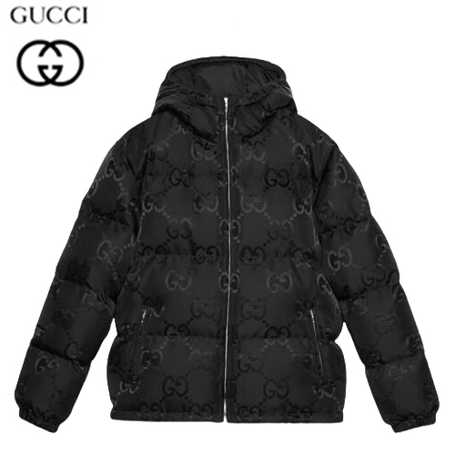 GUCCI-698710 1000 구찌 블랙 점보 GG 캔버스 다운 재킷 남성용