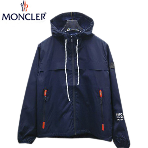 MONCLER-08297 몽클레어 네이비 프린트 장식 바람막이 후드 재킷 남성용