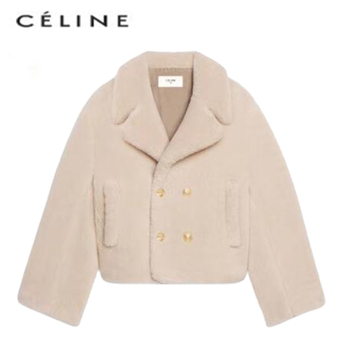 CELINE-11059 셀린느 아이보리 시어링 재킷 여성용