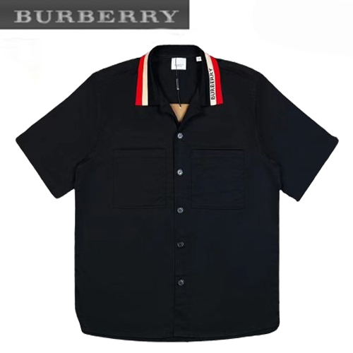 BURBERRY-061910 버버리 블랙 스트라이프 장식 셔츠 남성용