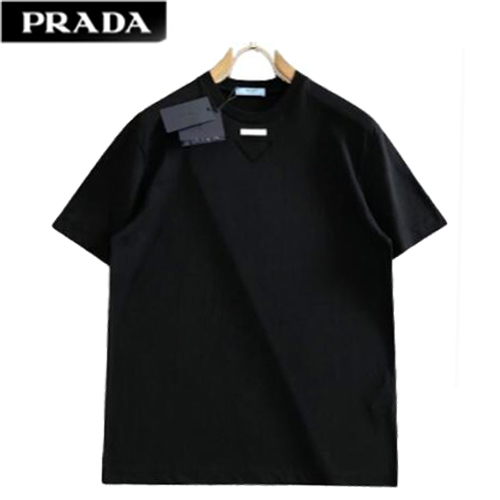 PRADA-031410 프라다 블랙 코튼 티셔츠 남성용