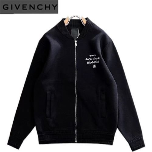 GIVENCHY-022710 지방시 블랙 아플리케 장식 봄버 재킷 남성용