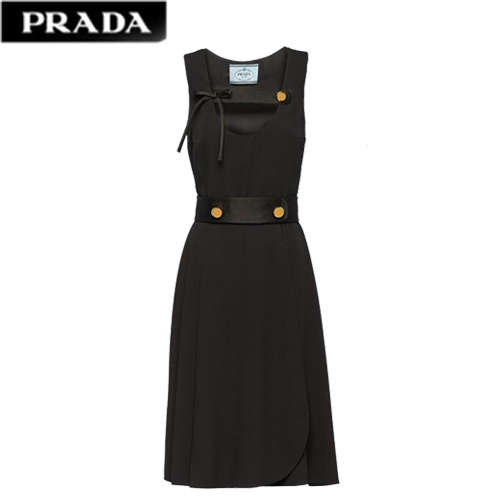 PRADA-P38L8 프라다 블랙 사블레 스트랩 드레스