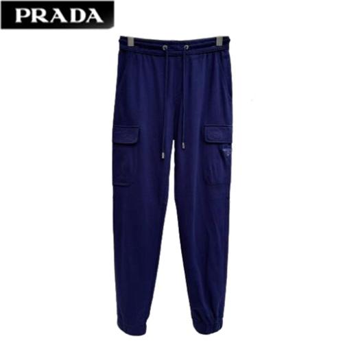 PRADA-032810 프라다 블루 트라이앵글 로고 스웨트팬츠 남성용