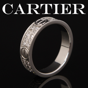 Cartier-CA003 여성용 다이아몬드 반지 실버
