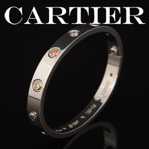 Cartier-CA006 여성용 LOVE 브레이슬릿 팔찌 실버