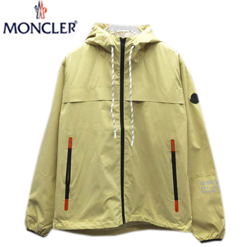 MONCLER-08298 몽클레어 베이지 프린트 장식 바람막이 후드 재킷 남성용