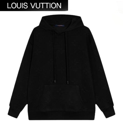 LOUIS VUITTON-122711 루이비통 블랙 모노그램 후드 티셔츠 남여공용