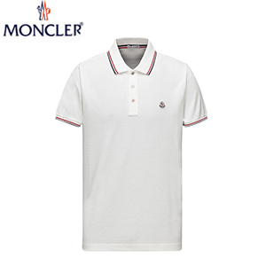 MONCLER-JP01291 몽클레어 화이트 반팔 폴로 셔츠 남성용