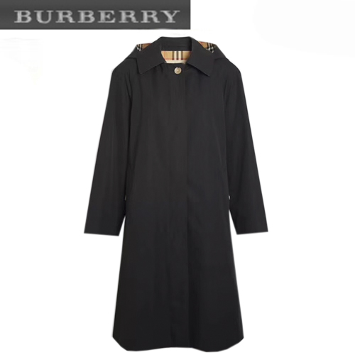 BURBERRY-03014 버버리 블랙 후드 코트 여성용