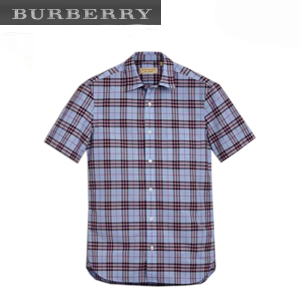 [스페셜오더]BURBERRY-80029271 버버리 쇼트 슬리브 라벤더 블루 체크 셔츠