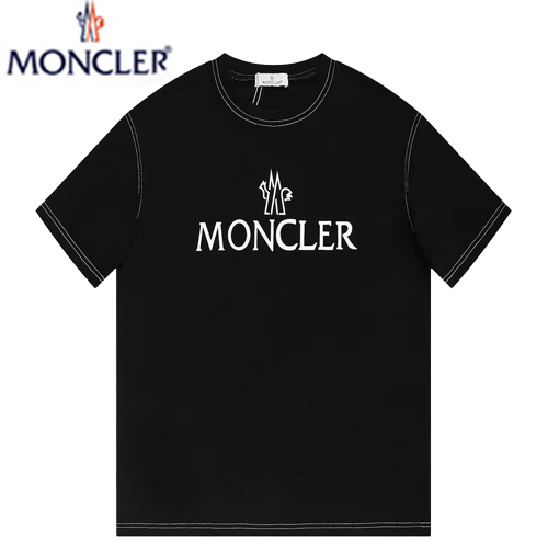 MONCLER-032211 몽클레어 블랙 MONCLER 프린트 장식 티셔츠 남여공용