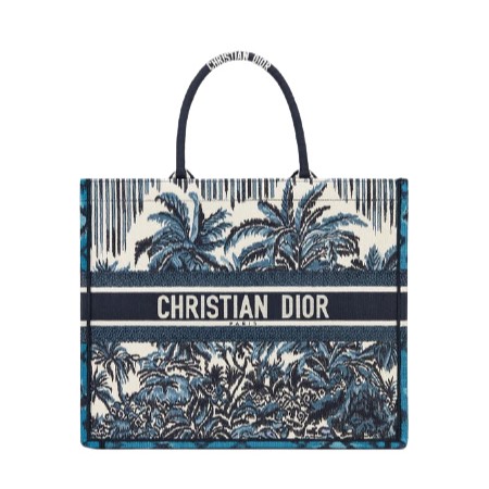 [스페셜오더]CHRISTIAN DIOR-M1286 디올 블루 Dior Palms 자수 DIOR BOOK TOTE 백