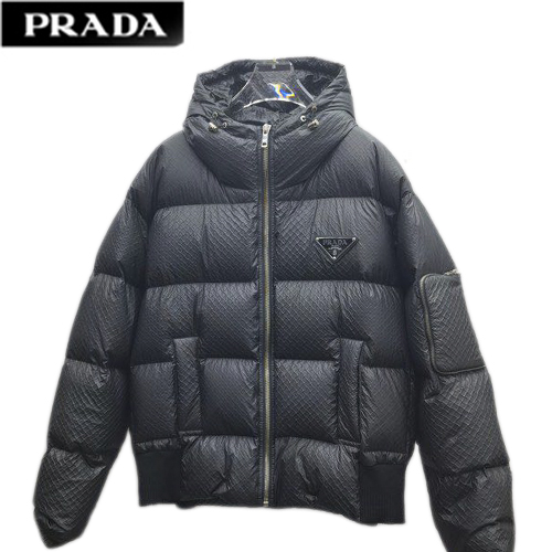 PRADA-092212 프라다 블랙 트라이앵글 로고 패딩 남성용