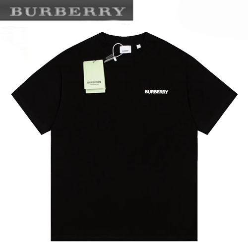 BURBERRY-05223 버버리 블랙 아플리케 장식 티셔츠 남여공용
