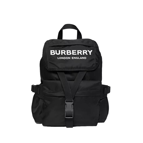 [스페셜오더]BURBERRY-80141301 버버리 블랙 라지 로고 프린트 나일론 백팩