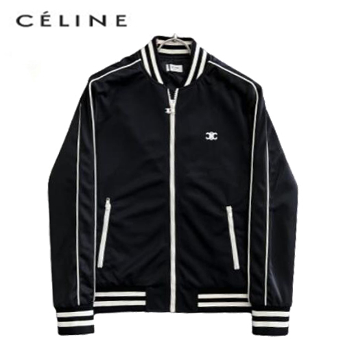 CELINE-032713 셀린느 블랙/화이트 코튼 봄버 재킷 남여공용