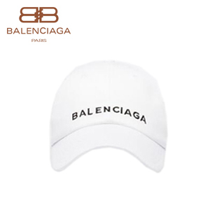 BALENCIAGA-452245 발렌시아가 코튼 캔버스 BALENCIAGA 로도 자수 화이트 클래식 베이스볼 캡