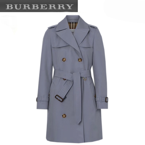 BURBERRY-03015 버버리 라이트 블루 개버딘 트렌치코트 여성용