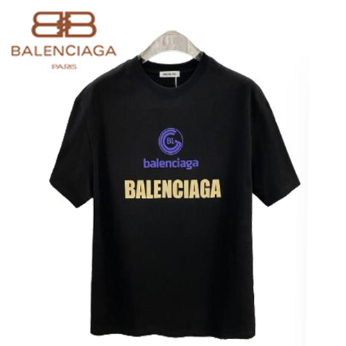 BALENCIAGA-042313 발렌시아가 블랙 프린트 장식 티셔츠 남성용