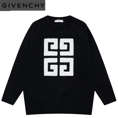 GIVENCHY-111314 지방시 블랙 4G 아플리케 장식 스웨터 남여공용
