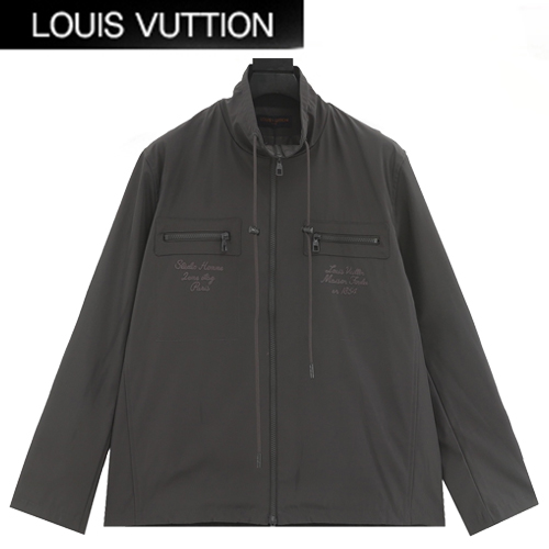 LOUIS VUITTON-032314 루이비통 블랙 아플리케 장식 바람막이 재킷 남성용