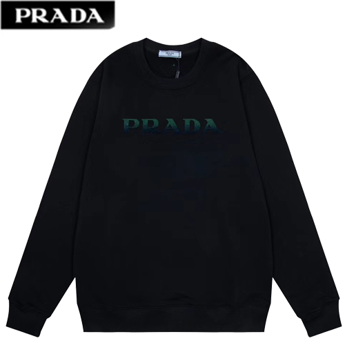 PRADA-110214 프라다 블랙 PRADA 프린트 장식 스웨트셔츠 남여공용