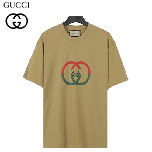 GUCCI-041614 구찌 카멜 GG 프린트 장식 티셔츠 남여공용