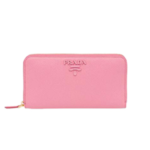 [스페셜오더]PRADA-1ML506 프라다 사피아노 가죽 핑크 지퍼 지갑