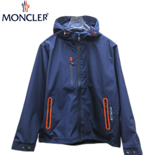 MONCLER-082914 몽클레어 네이비 프린트 장식 바람막이 후드 재킷 남성용