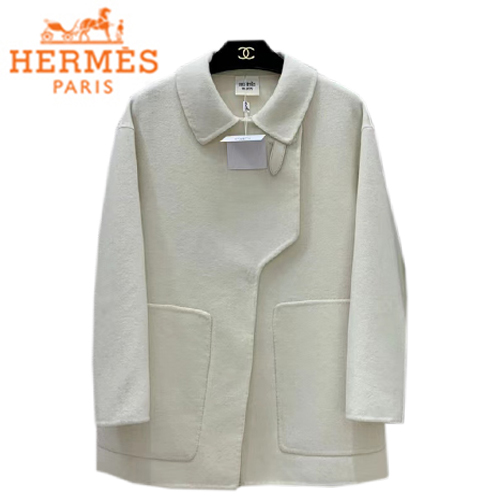 HERMES-12245 에르메스 화이트 캐시미어 재킷 여성용
