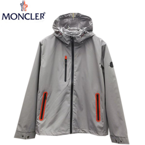 MONCLER-082915 몽클레어 그레이 프린트 장식 바람막이 후드 재킷 남성용