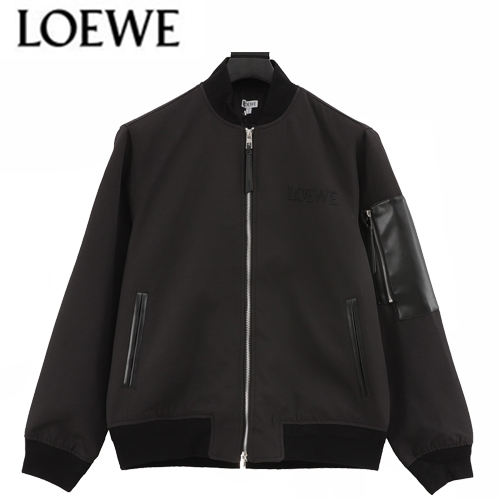 LOEWE-032316 로에베 블랙 아플리케 장식 봄버 재킷 남성용
