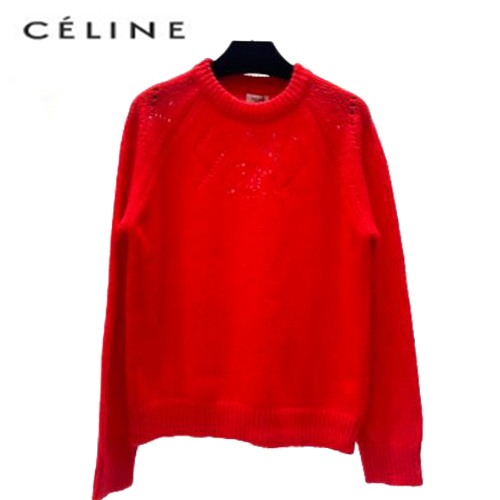 CELINE-011716 셀린느 레드 니트 코튼 스웨터 여성용
