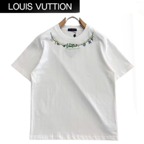 LOUIS VUITTON-031416 루이비통 화이트 프린트 장식 티셔츠 남성용