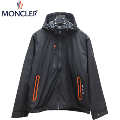 MONCLER-082916 몽클레어 블랙 프린트 장식 바람막이 후드 재킷 남성용