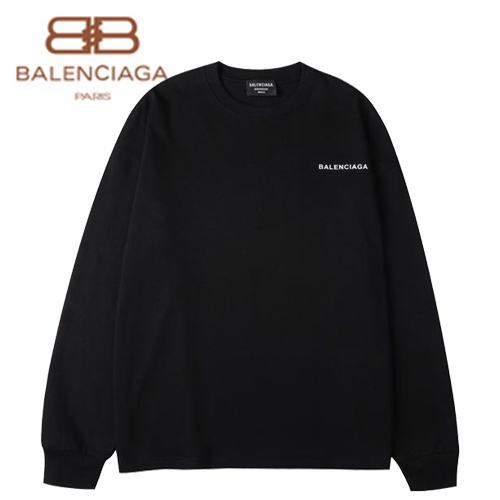 BALENCIAGA-091310 발렌시아가 블랙 코튼 BALENCIAGA 프린트 장식 스웨트셔츠 남여공용