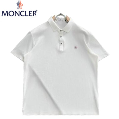 MONCLER-031717 몽클레어 화이트 코튼 폴로 티셔츠 남성용