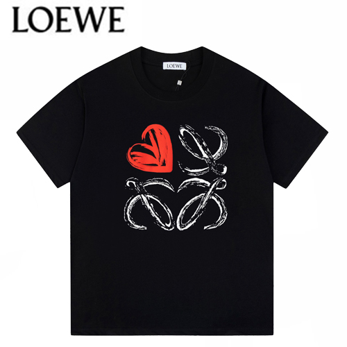 LOEWE-030918 로에베 블랙 프린트 장식 티셔츠 남성용