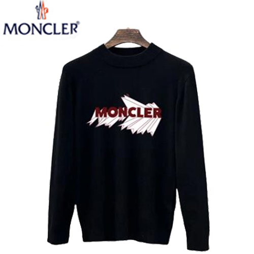 MONCLER-011819 몽클레어 블랙 프린트 장식 스웨터 남성용