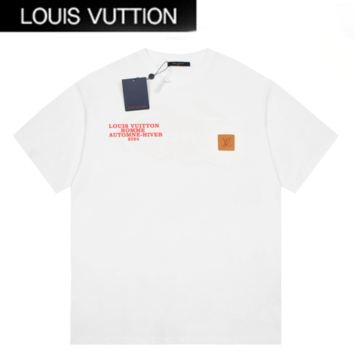 LOUIS VUITTON-041219 루이비통 화이트 프린트 장식 티셔츠 남여공용