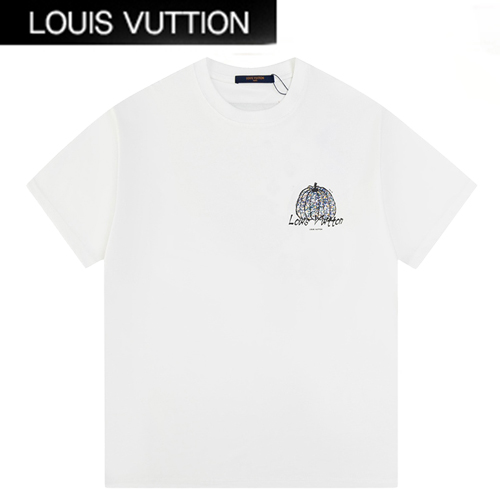 LOUIS VUITTON-030419 루이비통 화이트 프린트 장식 티셔츠 남성용