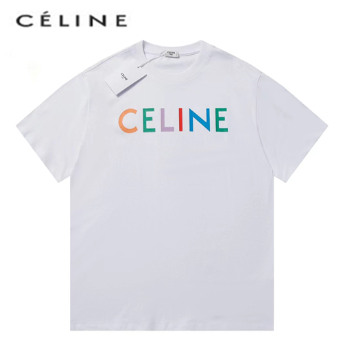 CELINE-05229 셀린느 화이트 프린트 장식 티셔츠 남여공용