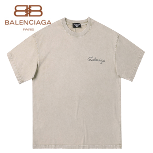 BALENCIAGA-04161 발렌시아가 베이지 스터드 장식 티셔츠 남여공용