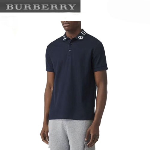 BURBERRY-03061 버버리 네이비 코튼 폴로 티셔츠 남성용