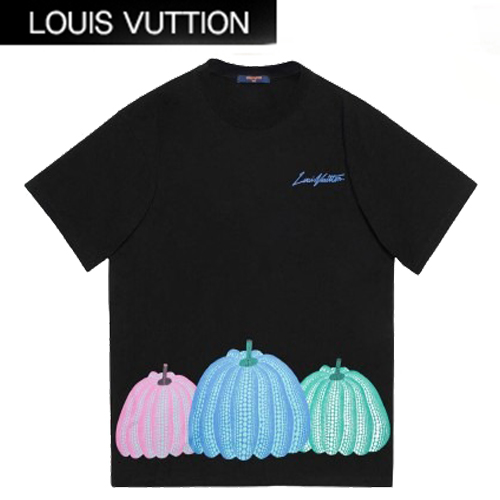 LOUIS VUITTON-06261 루이비통 블랙 프린트 장식 티셔츠 남여공용