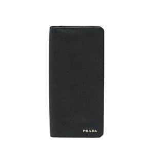[스페셜오더]PRADA-2MV836 프라다 사피아노 가죽 메탈 로고 블랙 장지갑 