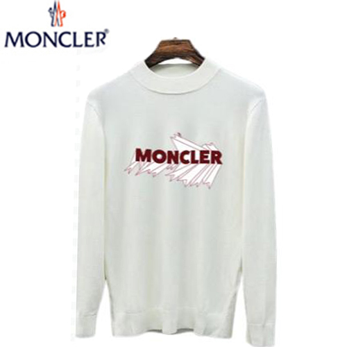 MONCLER-011820 몽클레어 화이트 프린트 장식 스웨터 남성용