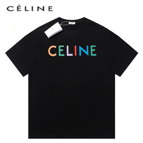 CELINE-052210 셀린느 블랙 프린트 장식 티셔츠 남여공용